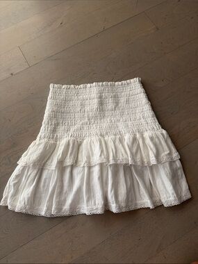 Beach Club Intermix Women's White Ruffled Tiered Skirt